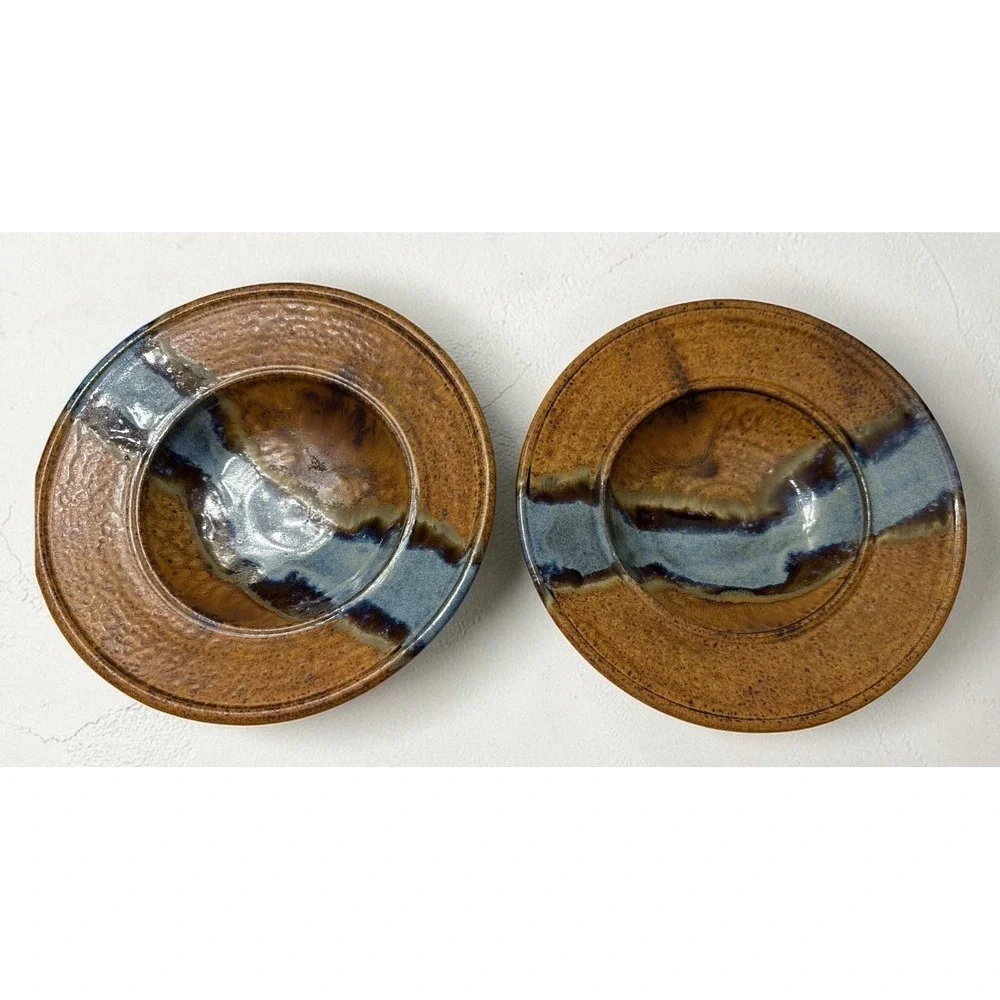 2 Pottery Bowls 9.25